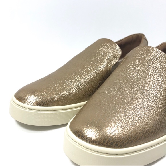 NWOT FRYE Gold Metallic Leather IVY Slip-on - Picture 3 of 8